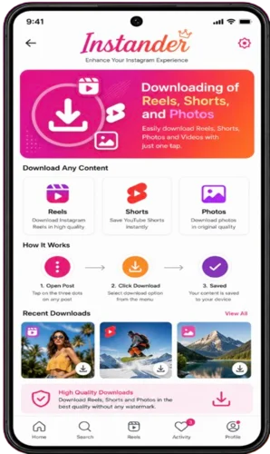 Downloading of Reels, Shorts, and Photos